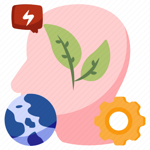 Eco mind, eco brain, ecologist, green thinking, healthy mind icon - Download on Iconfinder