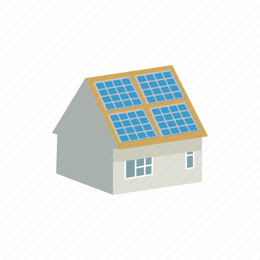 Battery, cartoon, energy, environment, house, panel, solar icon - Download on Iconfinder
