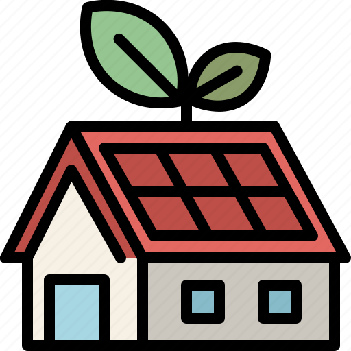 Eco, ecology, environment, go green, home, house, solar cell icon - Download on Iconfinder