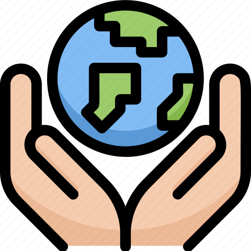 Earth on hands, eco, ecology, energy, nature, save earth, save planet icon - Download on Iconfinder