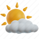 clouds, sun, 3d icons, 3d illustrations, cloud, sunny, night, cloudy, weather 