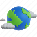 earth, 3d illustrations, world, globe, 3d icons, space, global, ecology, environment 