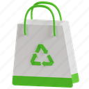 paper, bag, 3d illustrations, 3d icons, shopping, recycle, business, nature, trash 