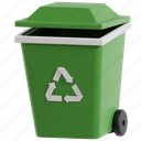 trash, can, 3d illustrations, 3d icons, garbage, remove, delete, close, bin 