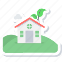 eco, house, building, city, green