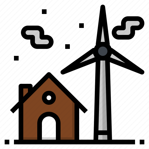 Ecology, home, house, turbine, wind icon - Download on Iconfinder