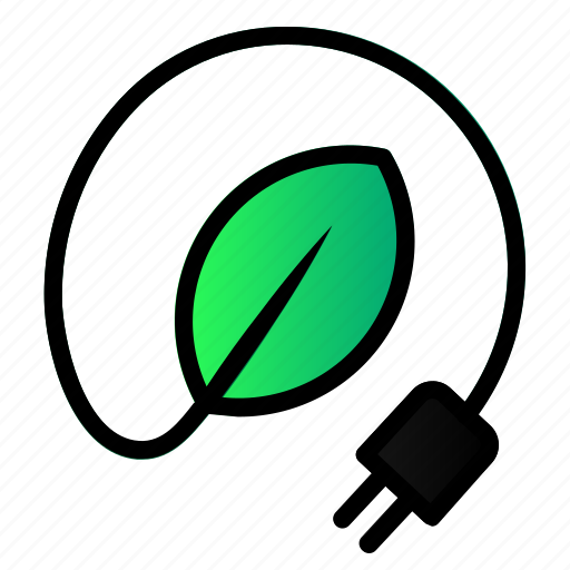 Cable, ecology, energy, enviroment, green, leaf, power icon - Download on Iconfinder