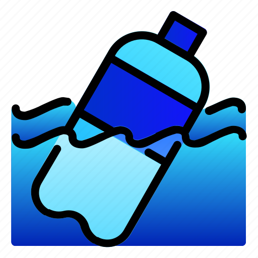Bottle, ecology, plastic, polution, sea, water icon - Download on Iconfinder