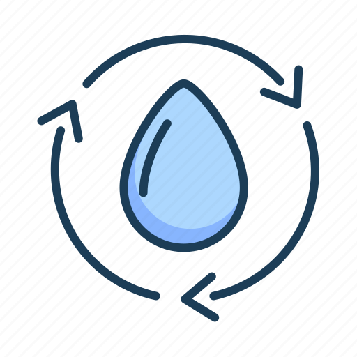 Water, reuse, reusable, drop, cycle icon - Download on Iconfinder