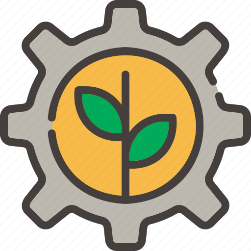 Eco, process, gear, ecology, setting, renewable energy, leaf icon - Download on Iconfinder