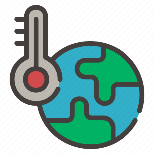 Global, warming, ecology, thermometer, heat, earth, climate change icon - Download on Iconfinder