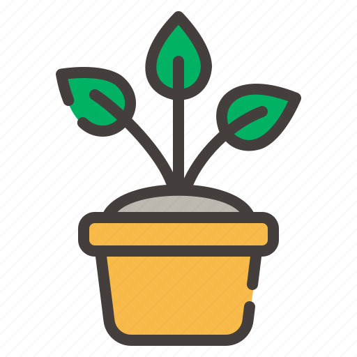 Plant, pot, green, leaf, nature, flower, floral icon - Download on Iconfinder