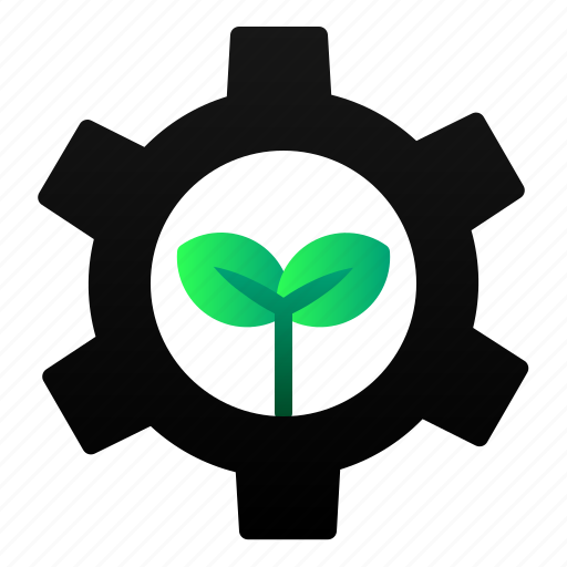Ecology, enviroment, gear, leaf, setting icon - Download on Iconfinder