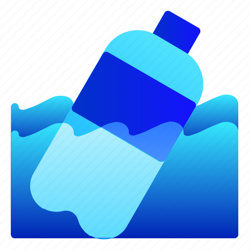 Bottle, ecology, plastic, polution, sea, water icon - Download on Iconfinder