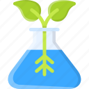 leaf, flask, plant, flask glass, ecology, eco, biology, science, laboratory