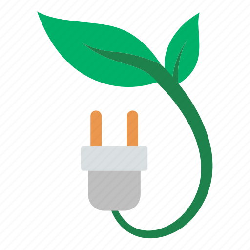 Ecology, electric, leaf, nature, plug, eco, electricity icon - Download on Iconfinder