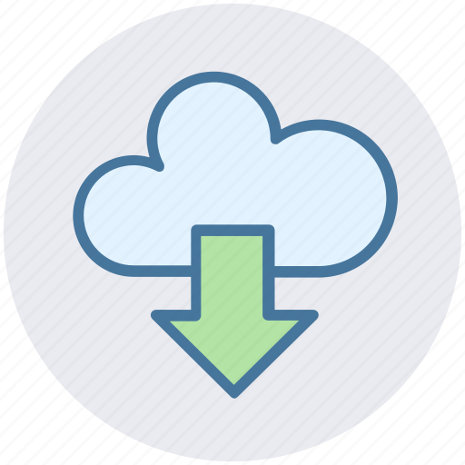 Cloud and download arrow, cloud computing, cloud download, cloud downloading, cloud network icon - Download on Iconfinder