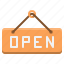 ecommerce, open, shop, shopping, sign, store
