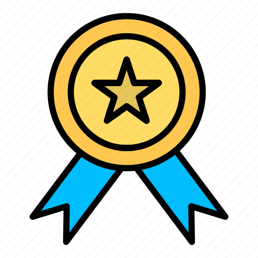 Prize, ribbon, medal, star, badge icon - Download on Iconfinder