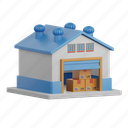 warehouse, logistics, parcel, package, building, storehouse, storage unit, shipping, box 