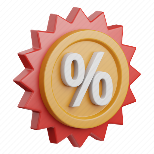 Discount, price, label, percent, ecommerce, tag, coupon 3D illustration - Download on Iconfinder