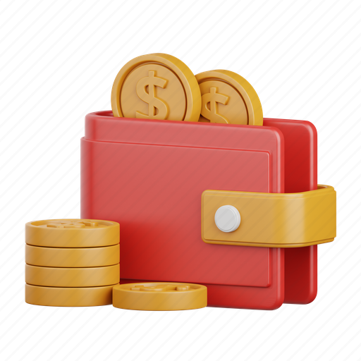 Wallet, money, dollar, card, payment, shopping, currency 3D illustration - Download on Iconfinder