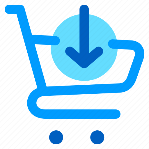Shopping, cart, add, to, arrow, down, shop icon - Download on Iconfinder