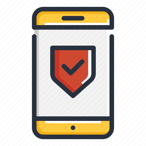 Mobile, protected, shield icon - Download on Iconfinder