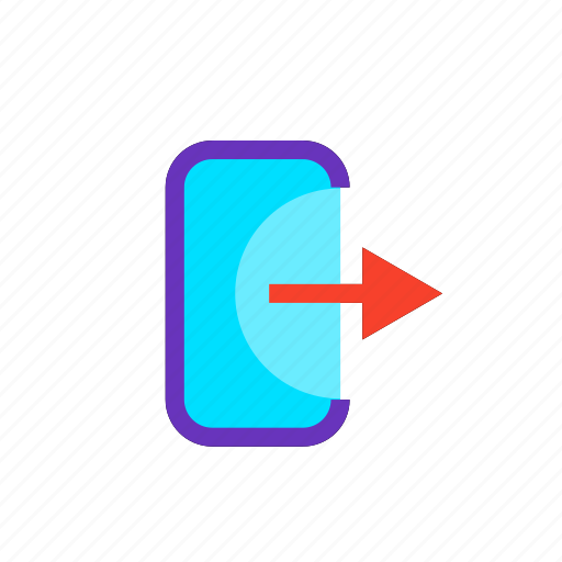 Blue, exit, log, log out of the store, logout, out icon - Download on Iconfinder