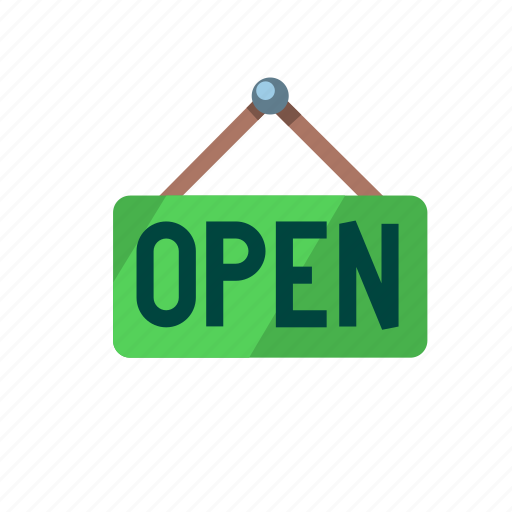 Notice, notice board, open, open shop, shop, signboard, store icon - Download on Iconfinder