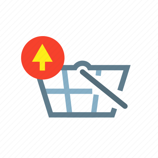 Basket, cart, remove, store, subtract, take out of the basket, throw away from the basket icon - Download on Iconfinder