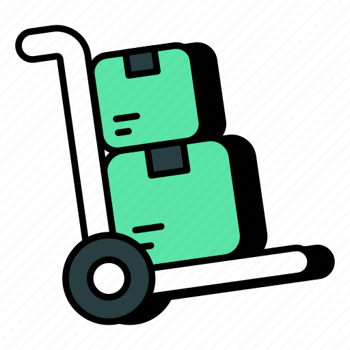 Pallet truck, luggage cart, handcart, pushcart, wheelbarrow icon - Download on Iconfinder