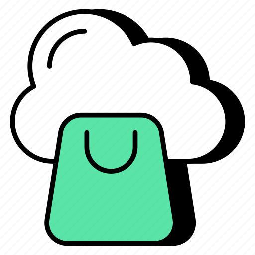 Cloud shopping, tote, jute, buy, purchase icon - Download on Iconfinder