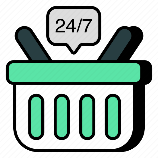 Shopping basket, shopping bucket, grocery basket, commerce, grocery bucket icon - Download on Iconfinder