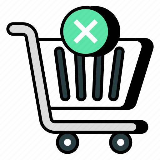 Handcart, pushcart, wheelbarrow, shopping cancel, commerce icon - Download on Iconfinder