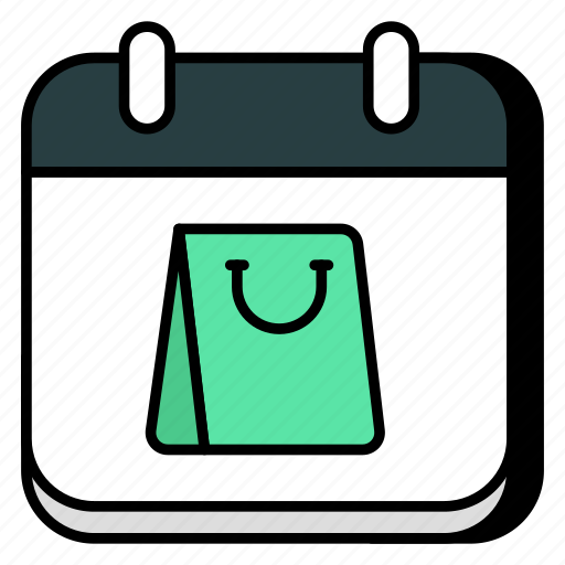 Shopping schedule, shopping calendar, almanac, daybook, datebook icon - Download on Iconfinder