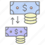 exchange, trade, swap, barter, transaction, interchange, deal 