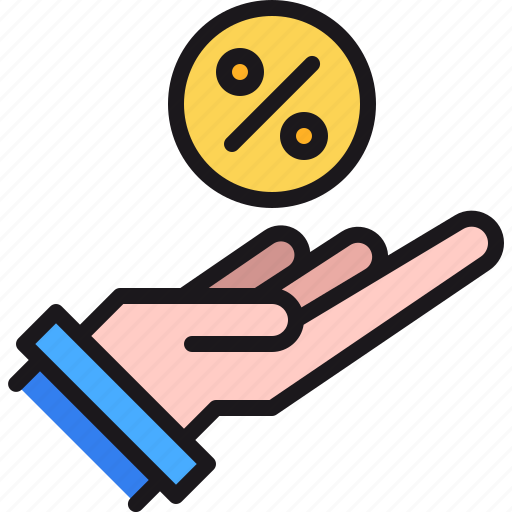 Commerce, discount, hand, percentage, sales icon - Download on Iconfinder
