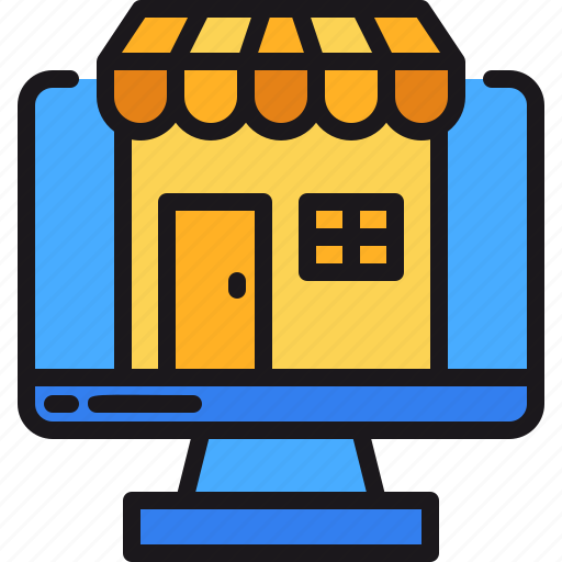 Building, ecommerce, monitor, shopping, store icon - Download on Iconfinder
