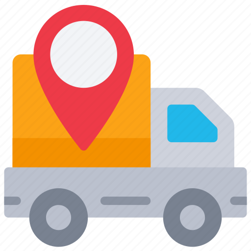 Delivery, ecommerce, location, pin, truck icon - Download on Iconfinder