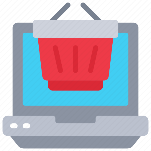 Basket, computer, ecommerce, laptop, shopping icon - Download on Iconfinder