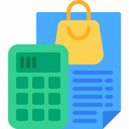 Bag, calculator, ecommerce, file, shopping icon - Download on Iconfinder