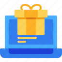 box, ecommerce, gift, laptop, present