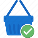 basket, confirm, business, cart, ecommerce, shopping