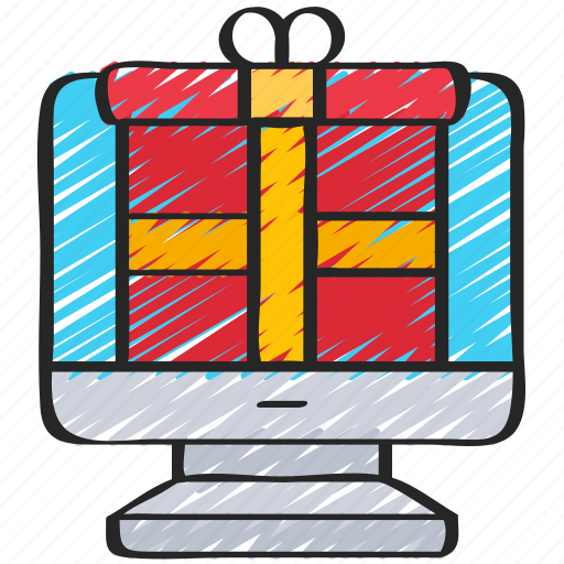 Buy, computer, ecommerce, gift, online, present icon - Download on Iconfinder