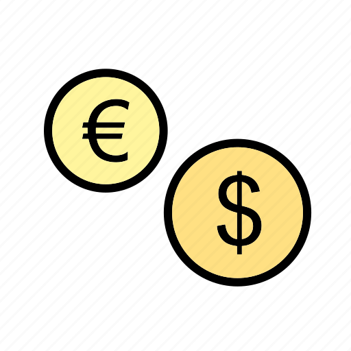 Dollar, euro, coins icon - Download on Iconfinder