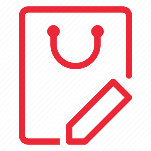 Bag, buy, cart, ecommerce, edit, outline, shopping icon - Download on Iconfinder