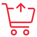 arrow, basket, buy, cart, ecommerce, outline, shopping