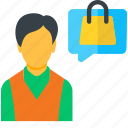 retail, customer service, sales, assistance, customer support, icon set, helpful, store employee
