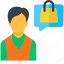 retail, customer service, sales, assistance, customer support, icon set, helpful, store employee 